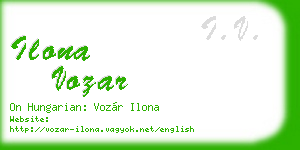 ilona vozar business card
